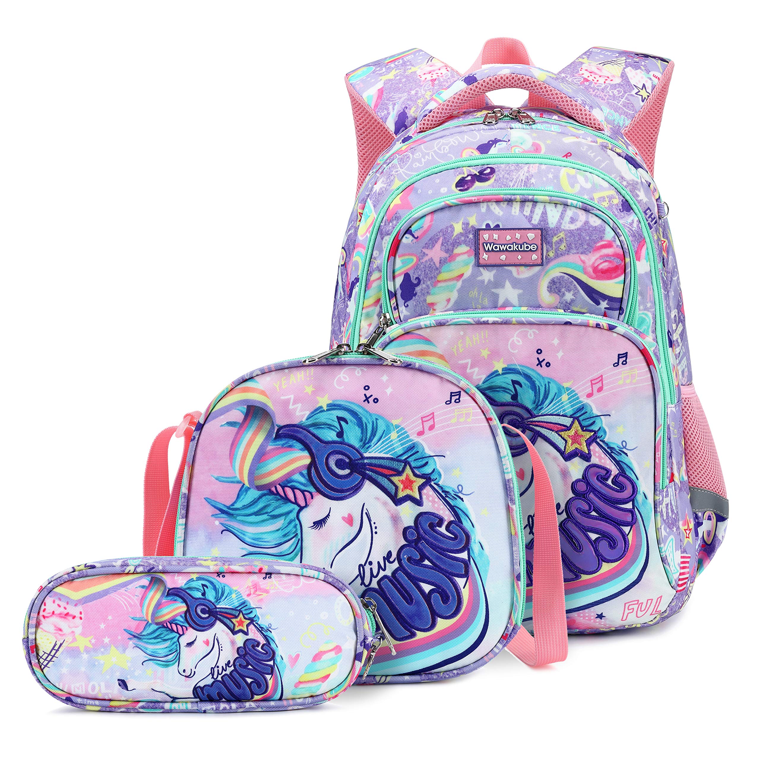 3Pcs Boys Dinosaur Backpack Set with Lunch Box Pencil Case, School Book Bag for Kids Elementary Preschool…