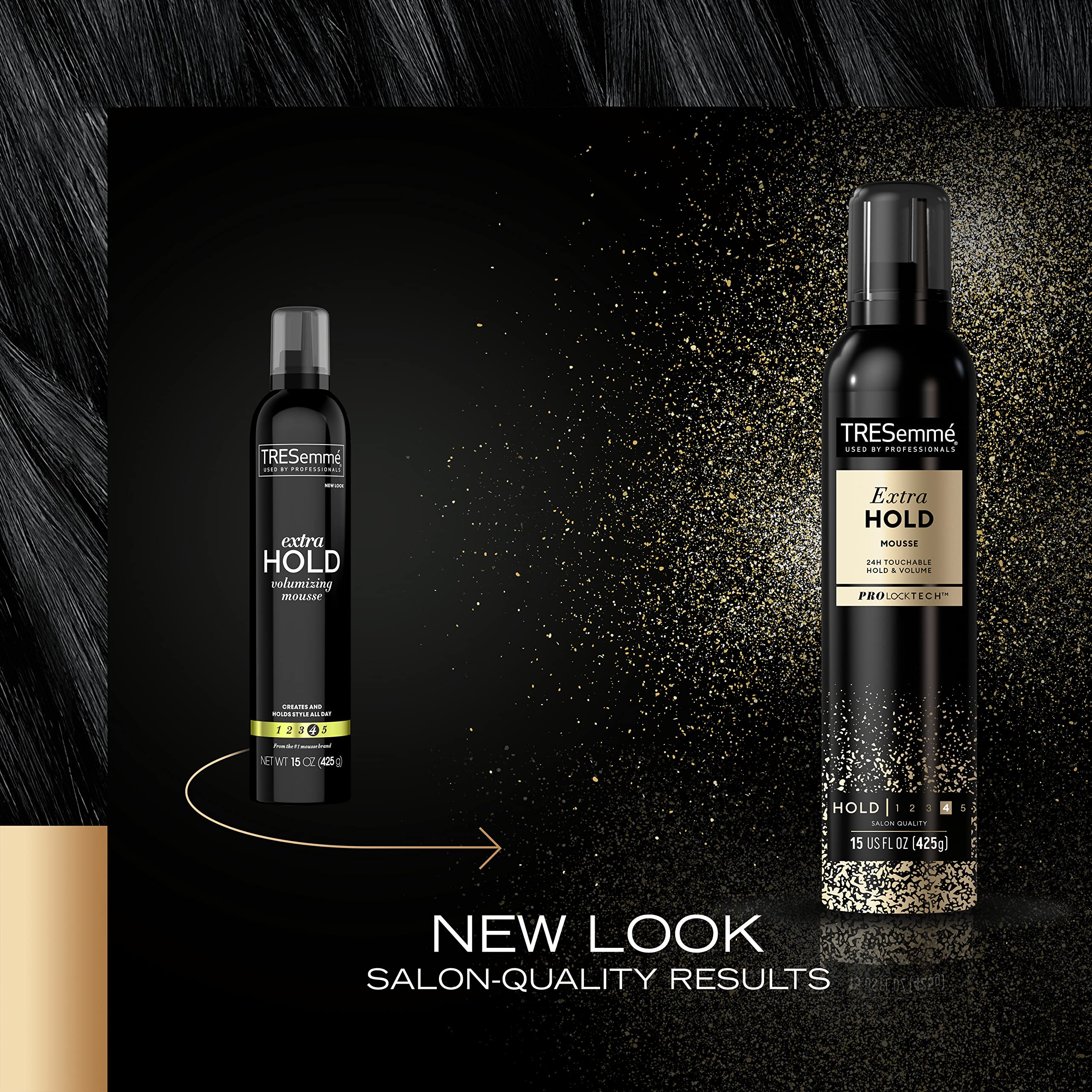 TRESemmé Extra Hold Volumizing Mousse For 24H Touchable Hold & Volume with Pro Lock Tech 15 oz