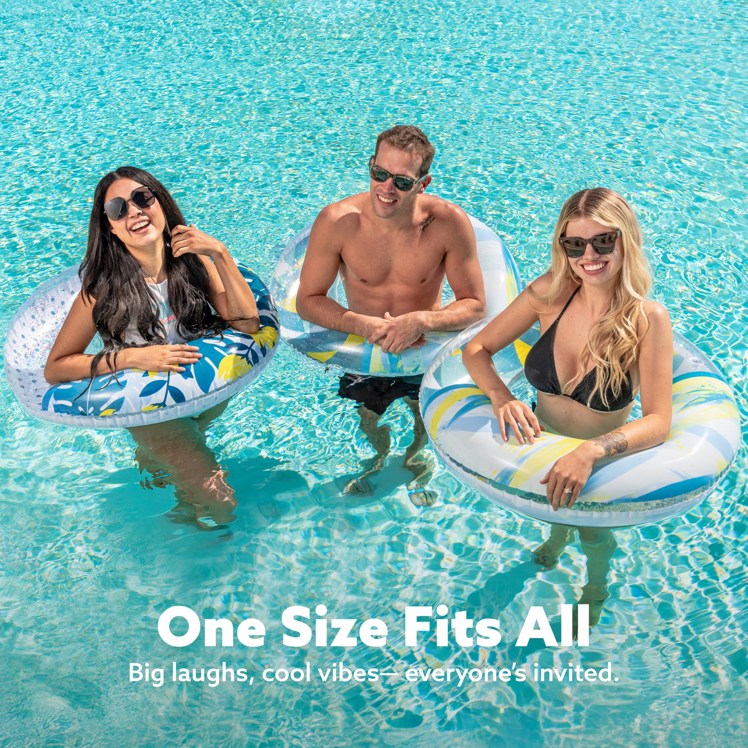 Inflatable Pool Floats with Glitters 32.5