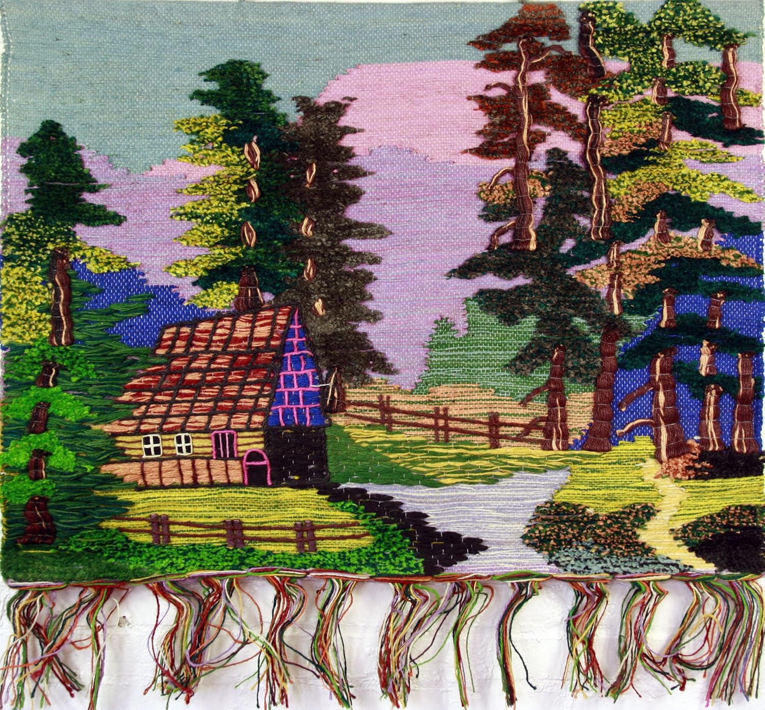 Amazon Com Purple Mountain Majesty Log Cabin With Pine Trees And
