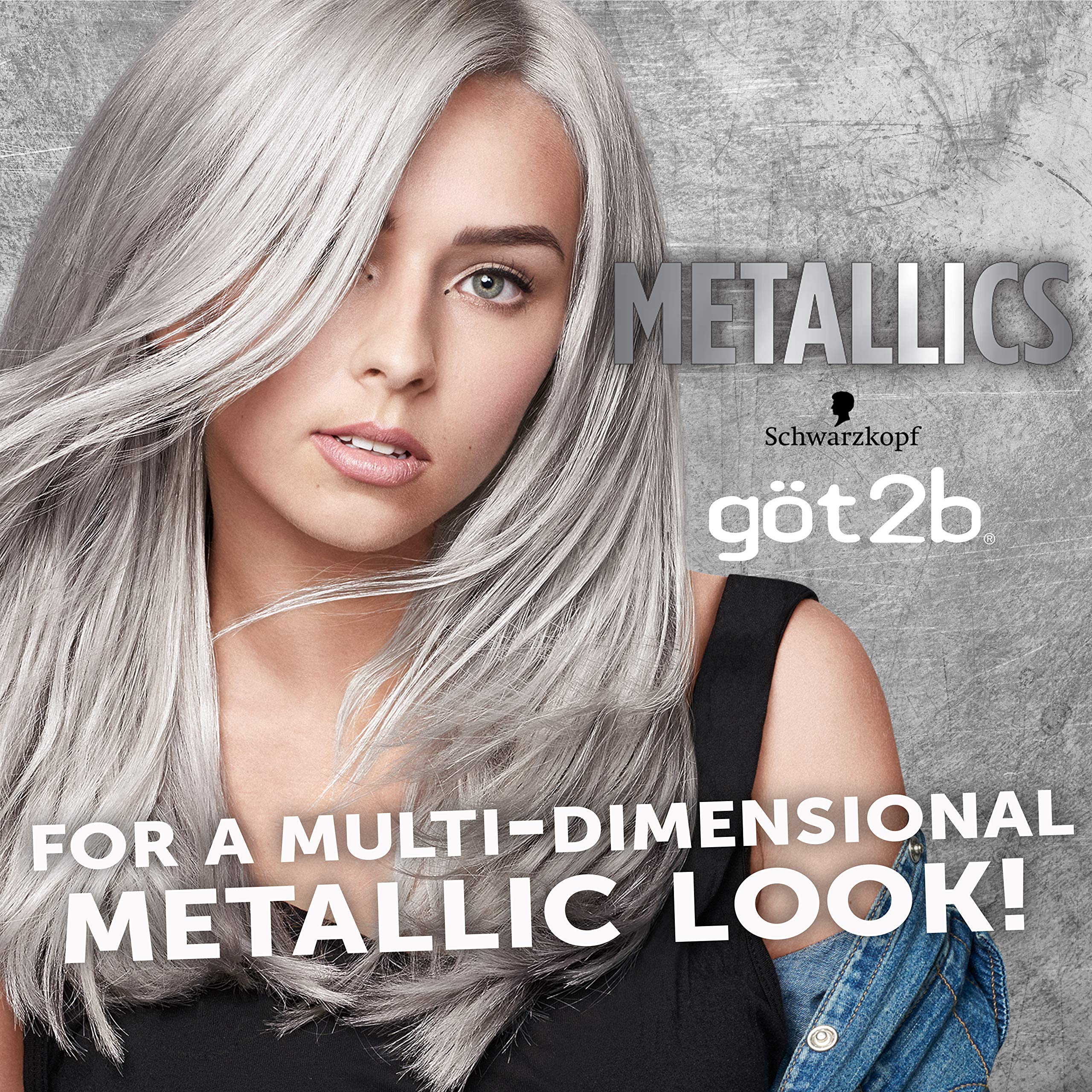 Got2b Metallics Permanent Hair Color, M71 Metallics Silver