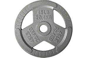 Fitvids Olympic Cast Iron 2-Inch Weight Plates for Strength Training & Weightlifting, 255 Pounds Set, Multiple Packages