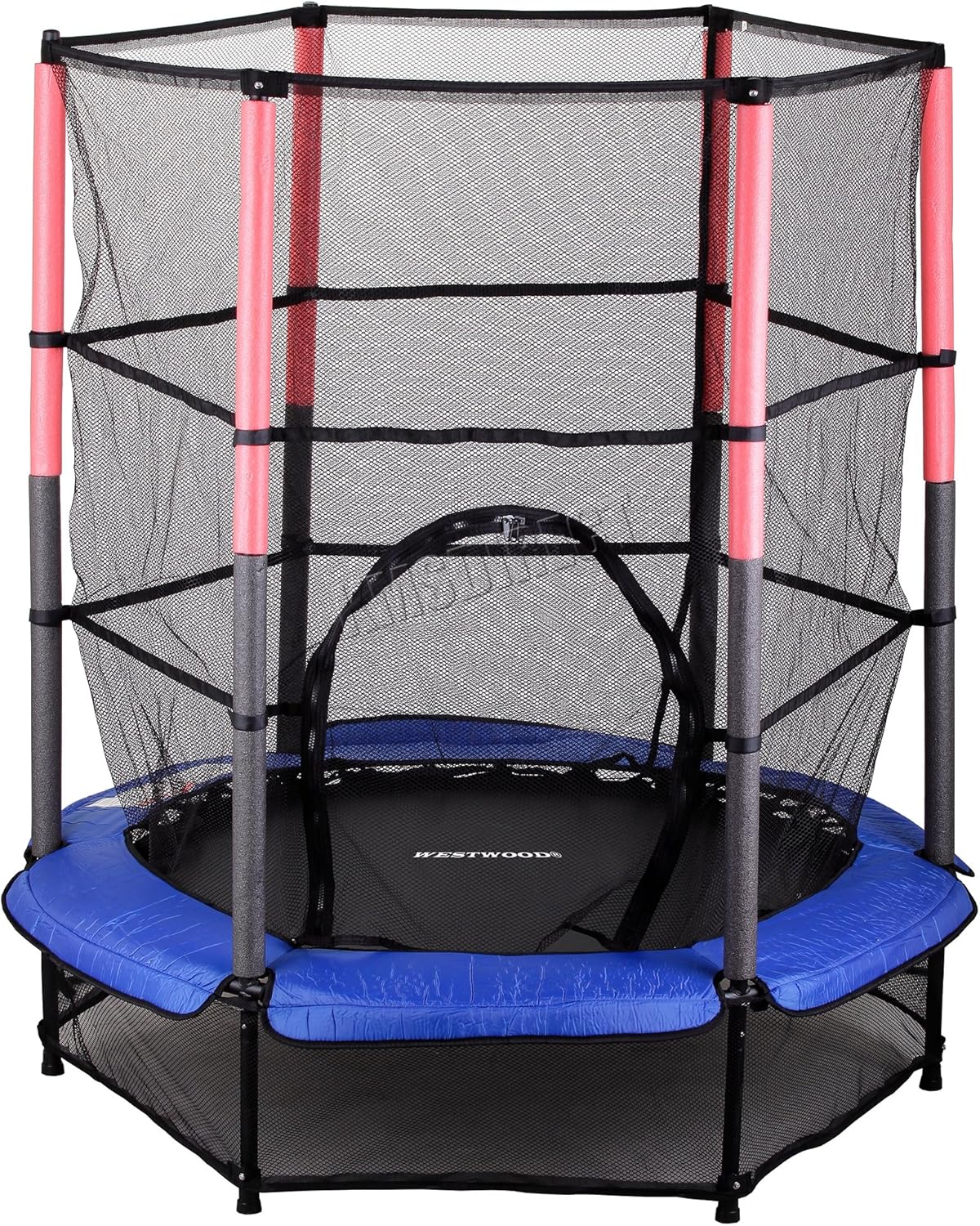 WestWood NEW Mini Trampoline 4.5FT 55" with Safety Net Enclosure Indoor Outdoor Children's