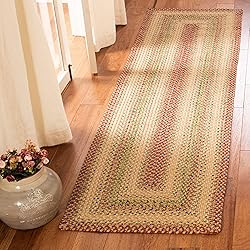 SAFAVIEH Braided Collection 2'3" x 14' Rust / Multi