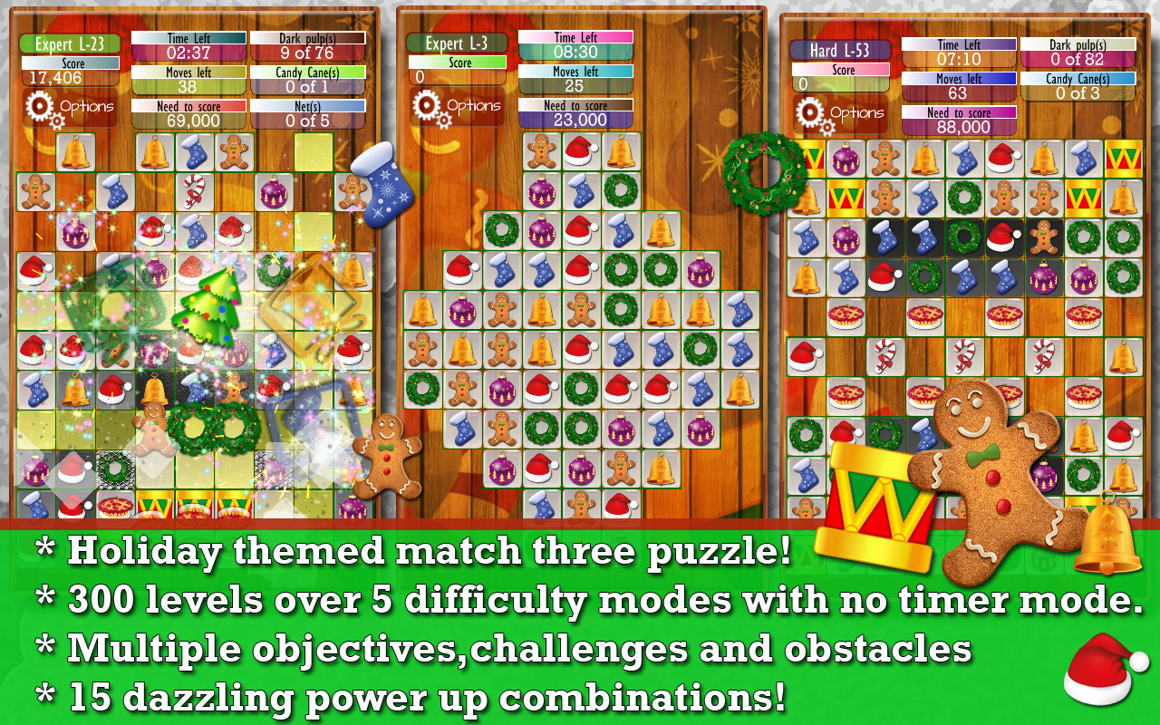Holiday Drops - Match three puzzle