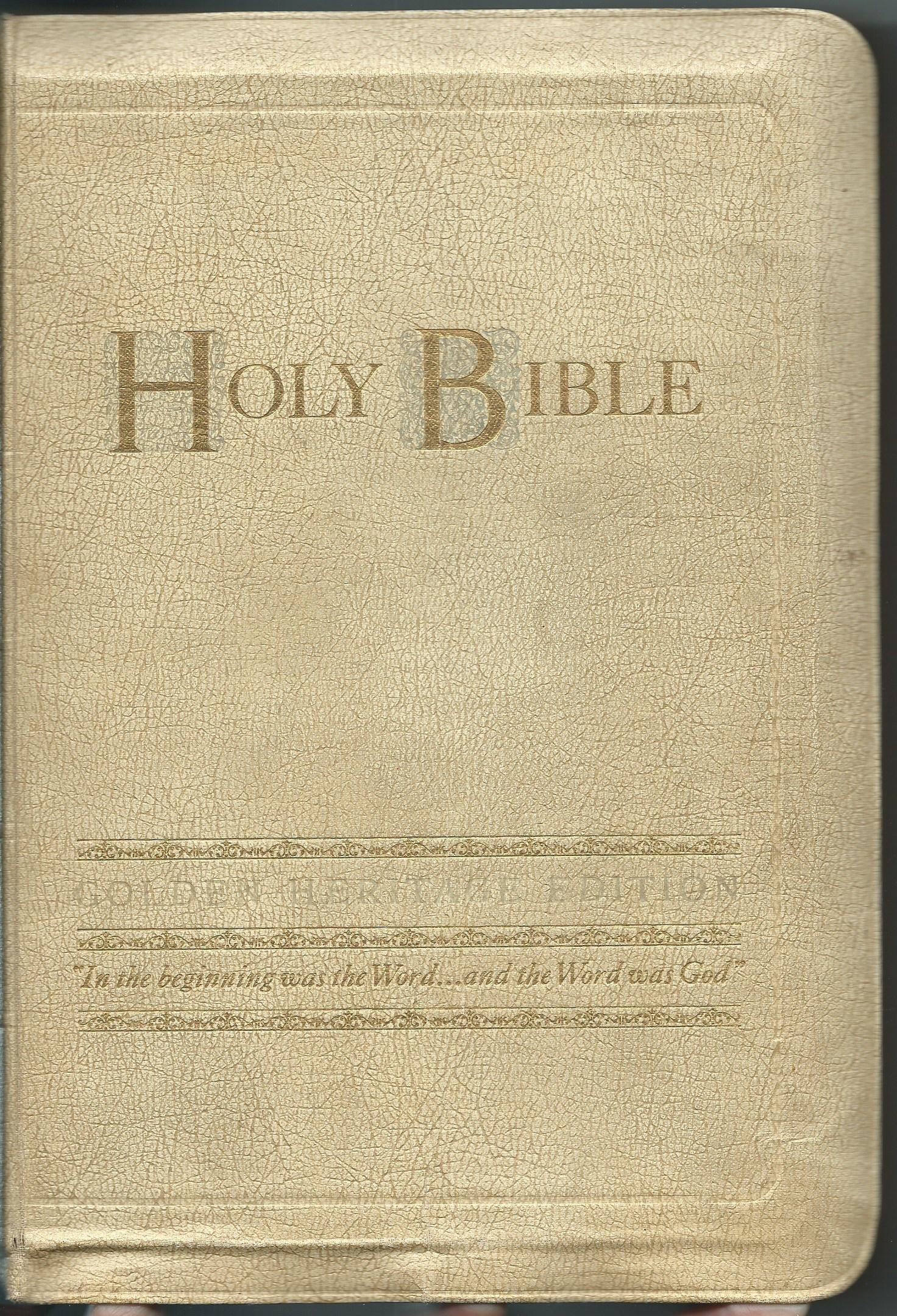 Holy Bible, Golden Heritage Edition, Self Pronouncing, King James Edition:  Amazon.com: Books