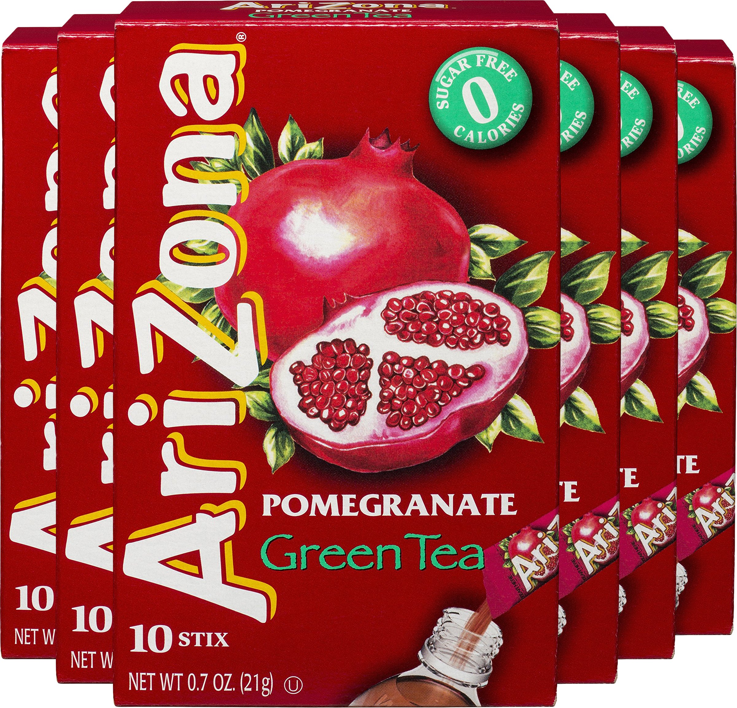 AriZona Pomegranate Green Tea Iced Tea Stix Sugar Free, Low Calorie