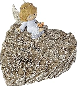 Precious Moments 202425 Run Free with The Angels Resin Memorial Garden Stone, One Size, Multicolored