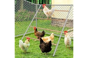 YUMEKA Chicken Roost,Chicken roosting Bars, Chicken coop Toys, Suitable for Chicken Run and Chicken Pen, Backyard Poultry, Chicken Roosting Ladder, Farm Roost Toys for Chickens 55.1' L x 40.1' W,…