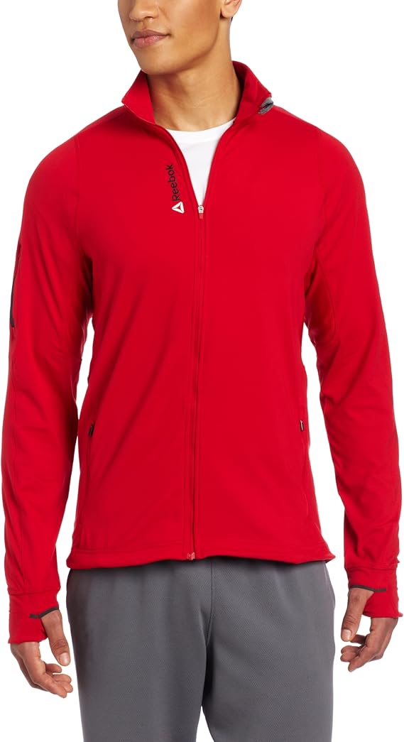 Reebok Men's Strength Track Jacket, Excellent Red, XXLarge
