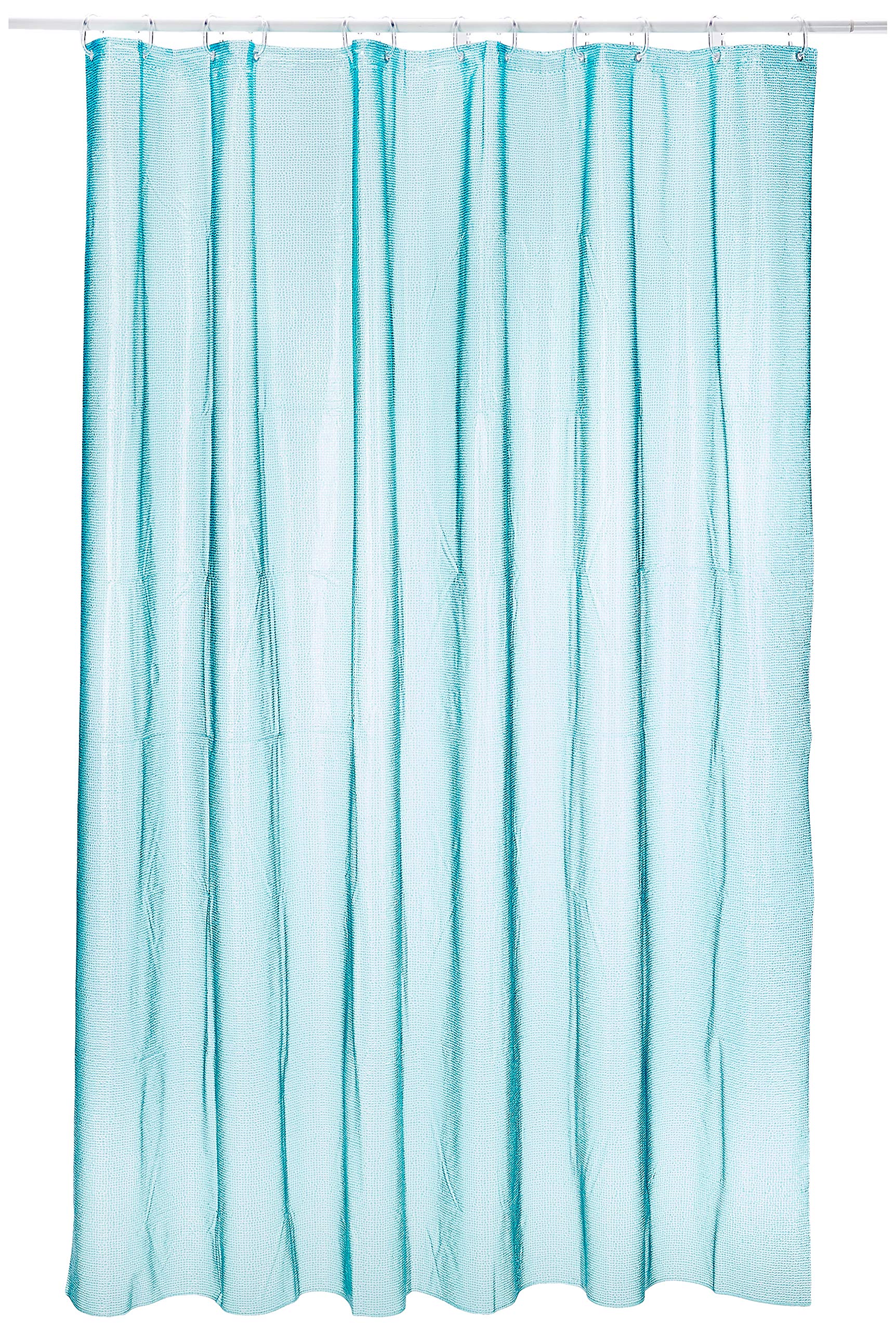 Spirella Plastic Curtain Frozen TÜRKIS 180 x 180 1209245, White, Standard