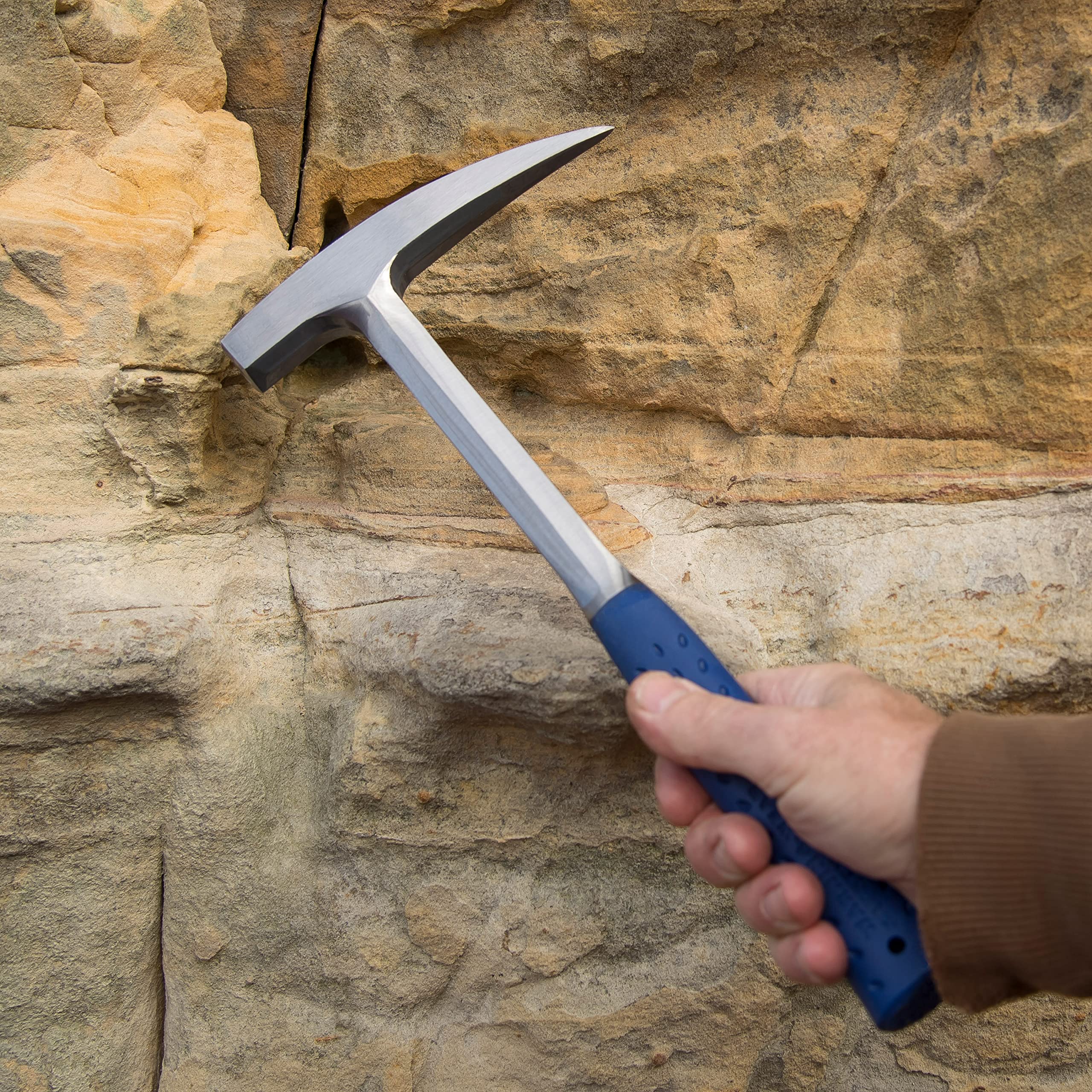 ESTWING Rock Pick 22 oz Geology Hammer with Pointed Tip & Shock
