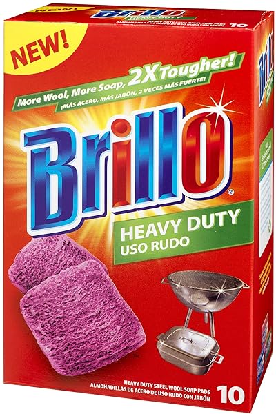 BRILLO HEAVY DUTY STEEL WOOL SOAP PADS, ORIGINAL...