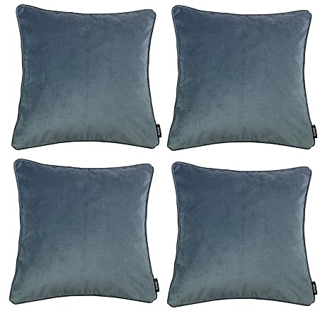 Mcalister Textiles Set Of 4 Matt Velvet Filled Cushion Covers