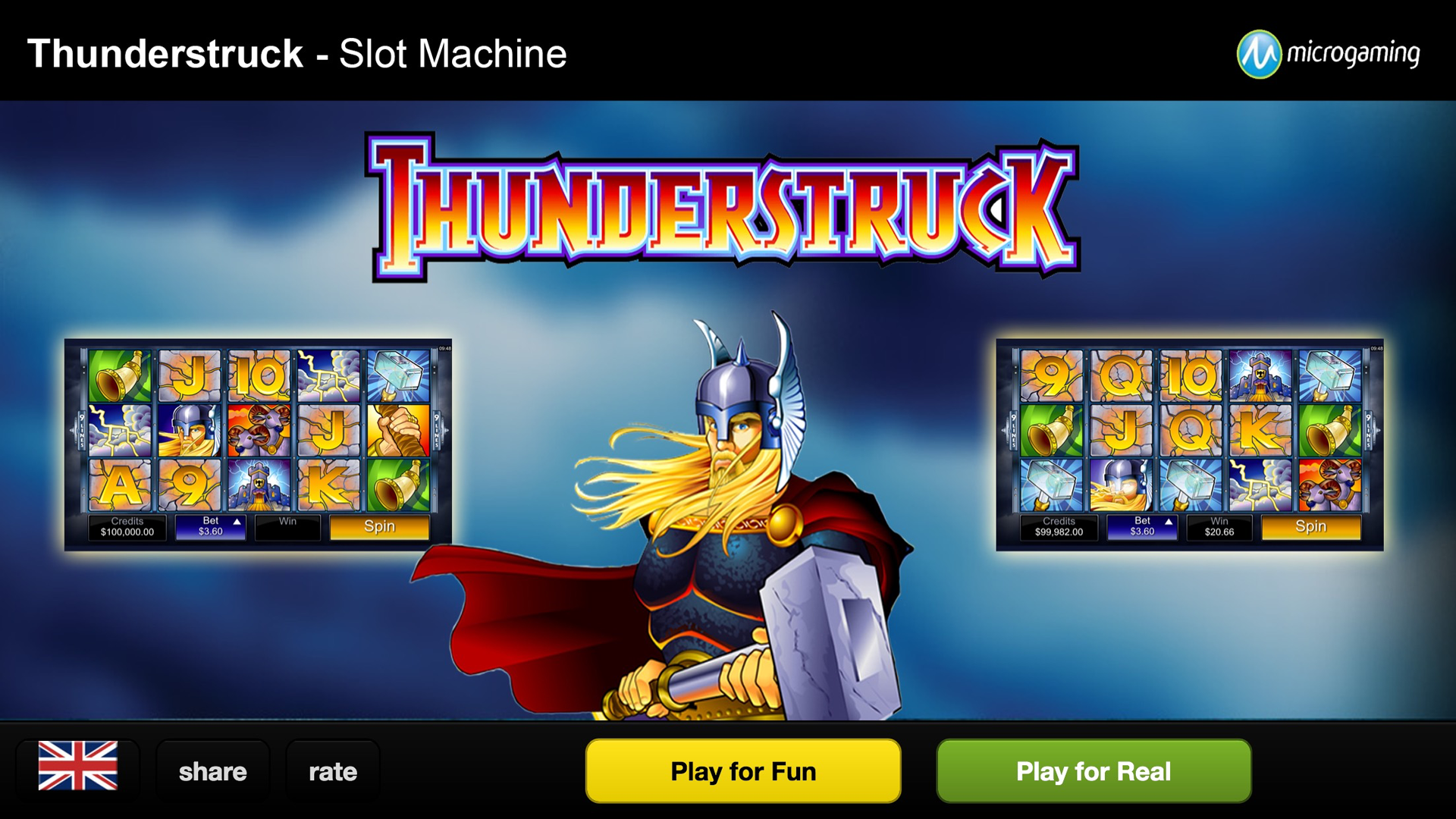 Thunderstruck Slot Machine and Free Casino Games Amazon.ca Apps for