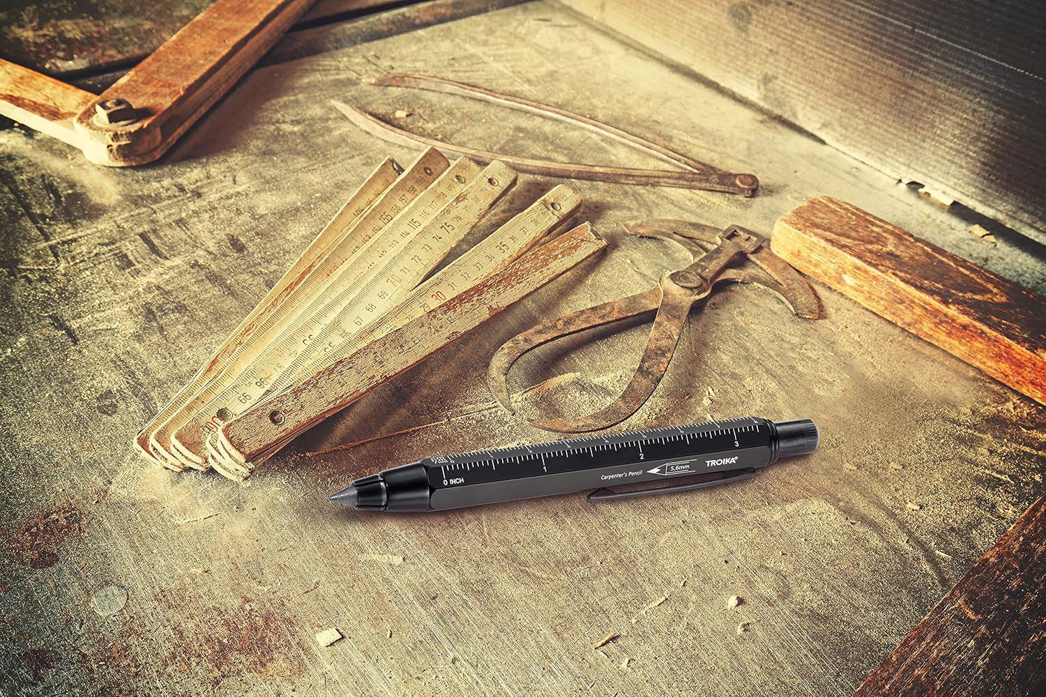 Troika "Zimmermann 5,6" Carpenter's Mechanical Pencil with Ruler and Integrated Sharpener - Black - Image 5