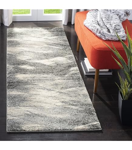 Safavieh Montauk Läufer, Handgewebt Aus Baumwolle, 60x200 Cm, Grau – Flachgewebt & Maschinenwaschbar
