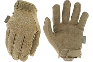 Mechanix Wear: The Original Coyote Tactical Work Gloves with Secure Fit, Flexible Grip for Multi-purpose Use, Durable Touchscreen Safety Gloves for Men (Large, Coyote Brown)