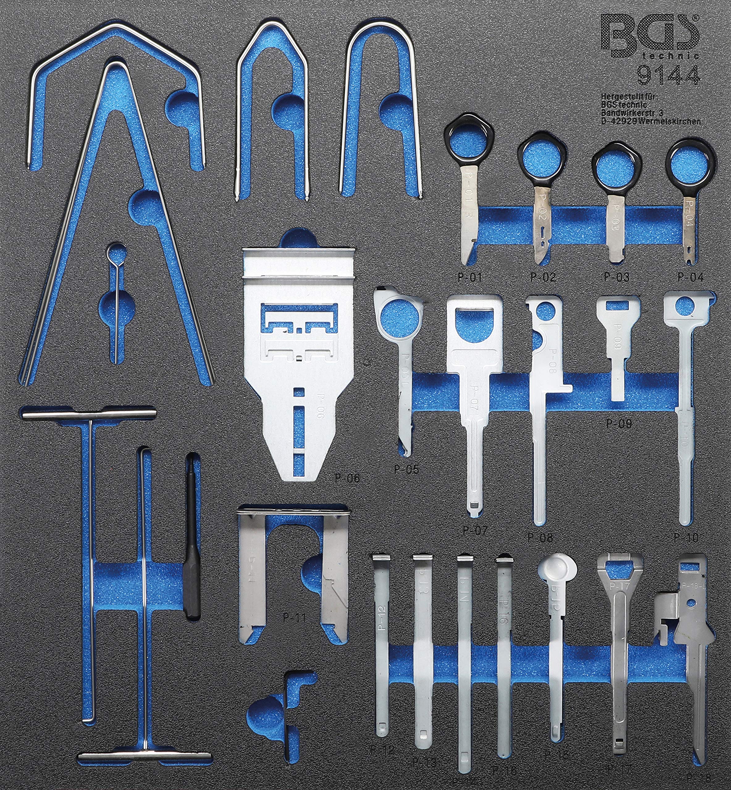 BGS 9144 | Tool Tray 2/3: Radio Removal Tool Set | 52 pcs.