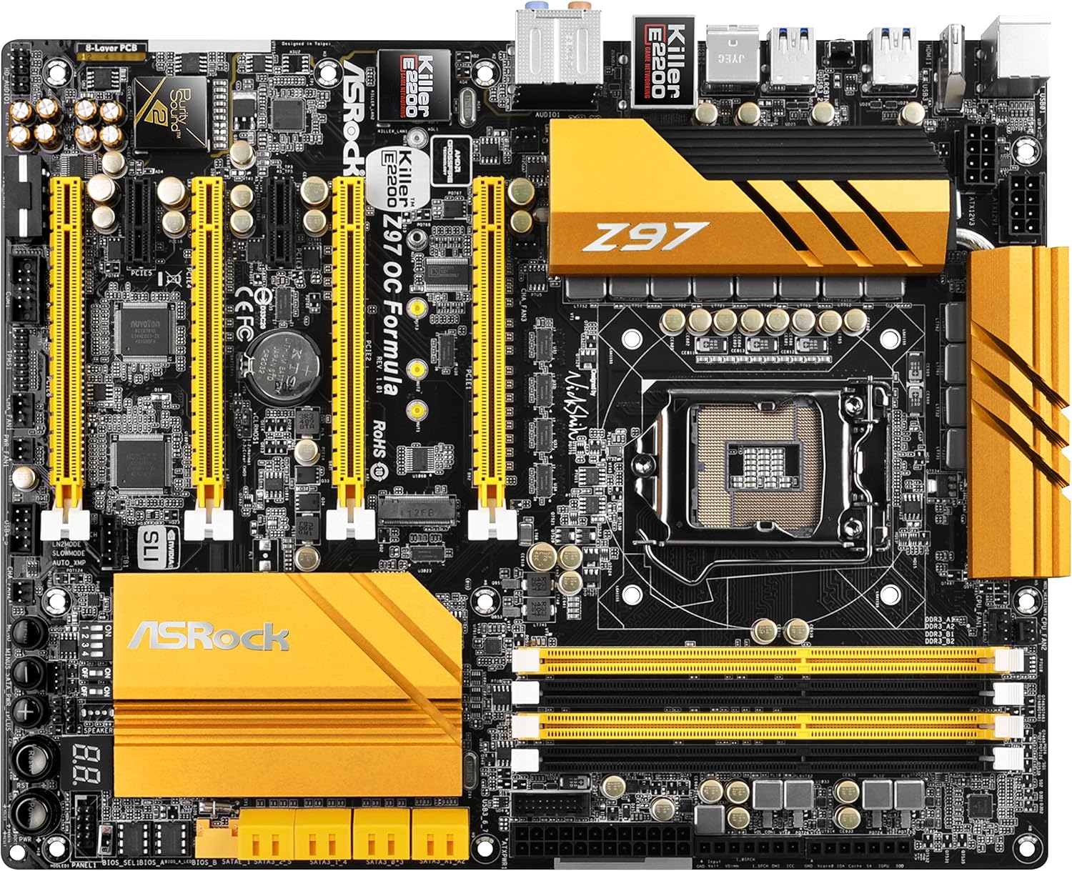 Asrock Z97 Oc Formula Intel Z97 1150 Atx Sli Xfire Sata Express M 2 Overclocking Kit Amazon Co Uk Computers Accessories Asrock Z97 Oc Formula Intel Z97 1150 Atx Sli Xfire Sata Express M 2 Overclocking Kit Amazon Co Uk Computers Accessories