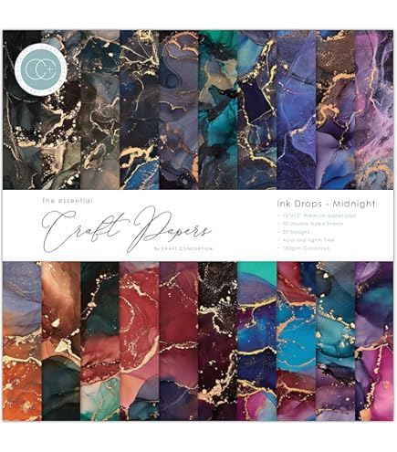 Craft Consortium 8x8 Inch Paper Pad - Double-Sided Ombre Design Scrapbook Paper