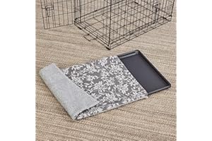 Midwest Quiet Time Reversible Crate Pan Cover 24" Gray Floral/Fleece