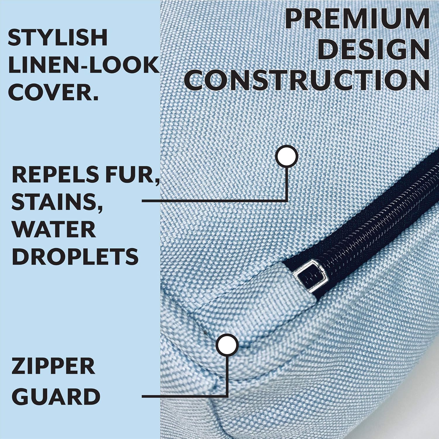 Chasing Winter Premium Memory Foam Dog Bed for Medium Breeds, Blue | Pain Relief Orthopedic 31" x 24" x 5" Pet Bed w/Heavy-Duty, Washable Removable Cover - for Breeds up to 55 Lbs. : Pet Supplies