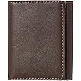 House of Jack Co. Dutton Trifold Wallet for Men with Flip Out ID, RFID Blocking, Full Grain Cowhide Leather Wallet, Brown