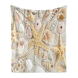 Ambesonne Shell Throw Blanket, Assorted Seashells