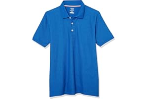 French Toast Boys' Short Sleeve Pique Polo Uniform Shirt (Standard & Husky)