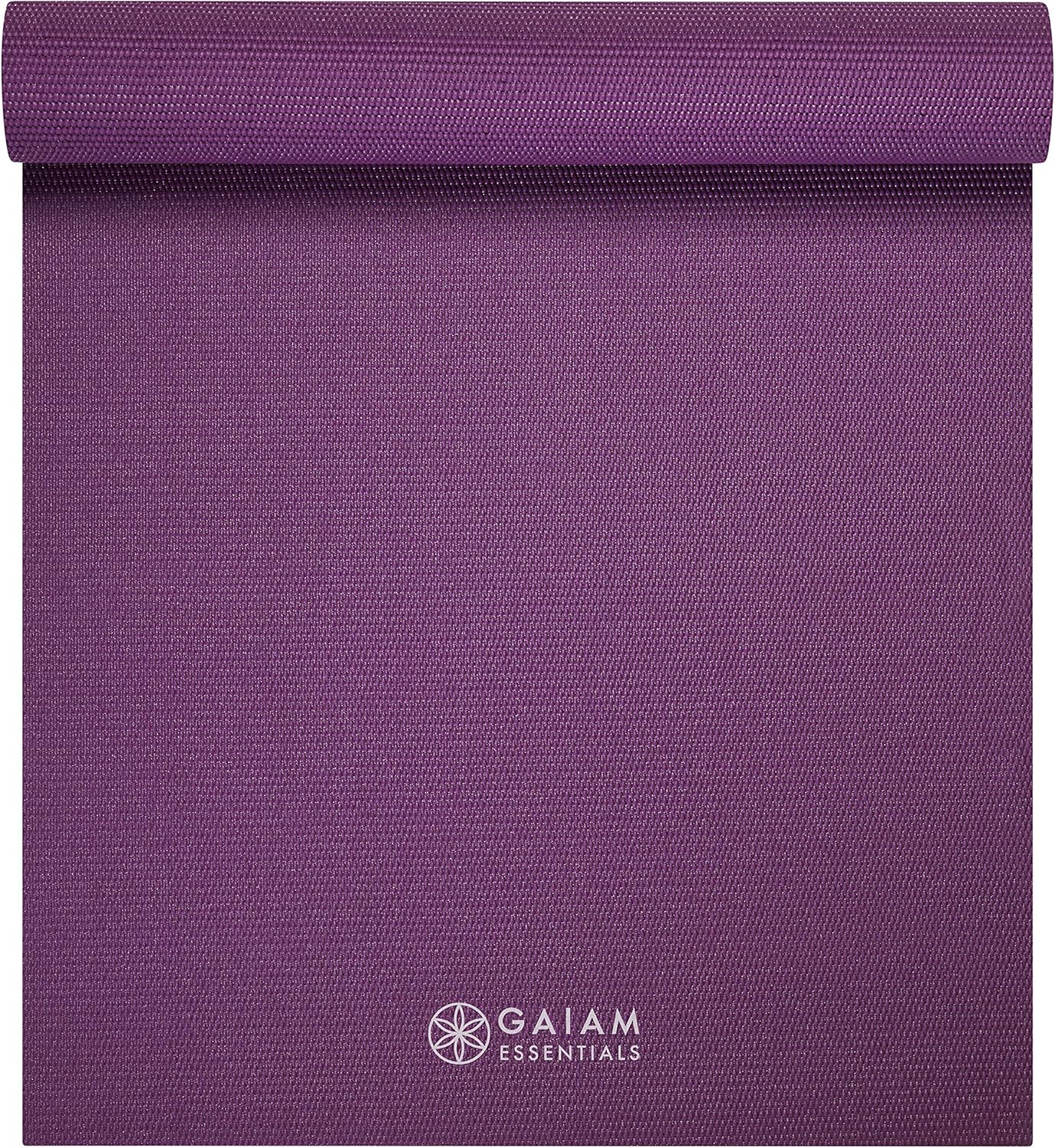 Gaiam Essentials Premium Yoga Mat with Yoga Mat Carrier Sling, Purple, 72 InchL x 24 InchW x 1/4 Inch Thick : Sports & Outdoors