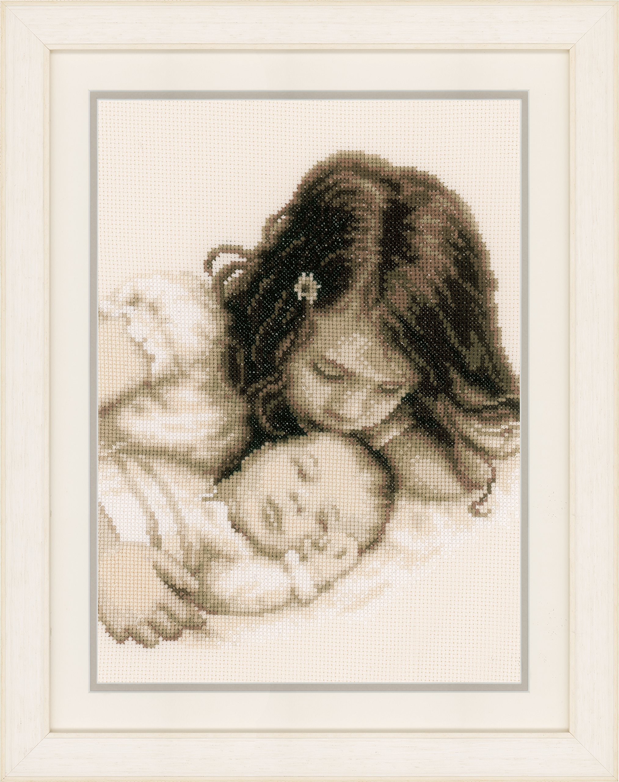 Vervaco Baby and Sister Counted Cross Stitch Kit, Multi-Colour