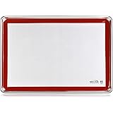 New Star Foodservice 38453 Commercial-Grade 18-Gauge Aluminum Sheet Pan/Bun Pan and Silicone Baking Mat Set, 18" L x 26" W x 