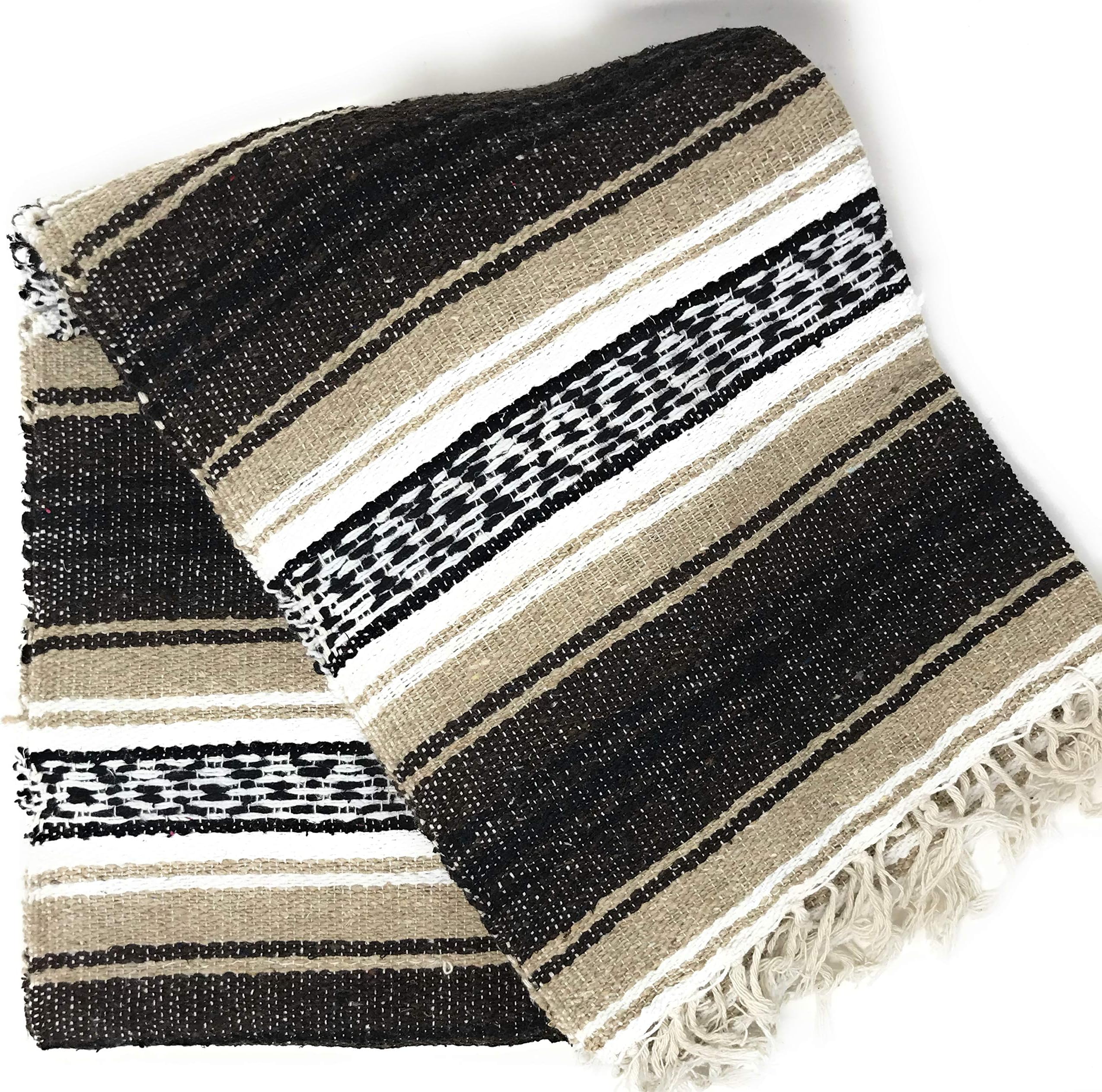 Mexitems Mexican Falsa Blanket Authentic 52" X 72" Pick Your Own Color (Tan/Dark Brown/Black)