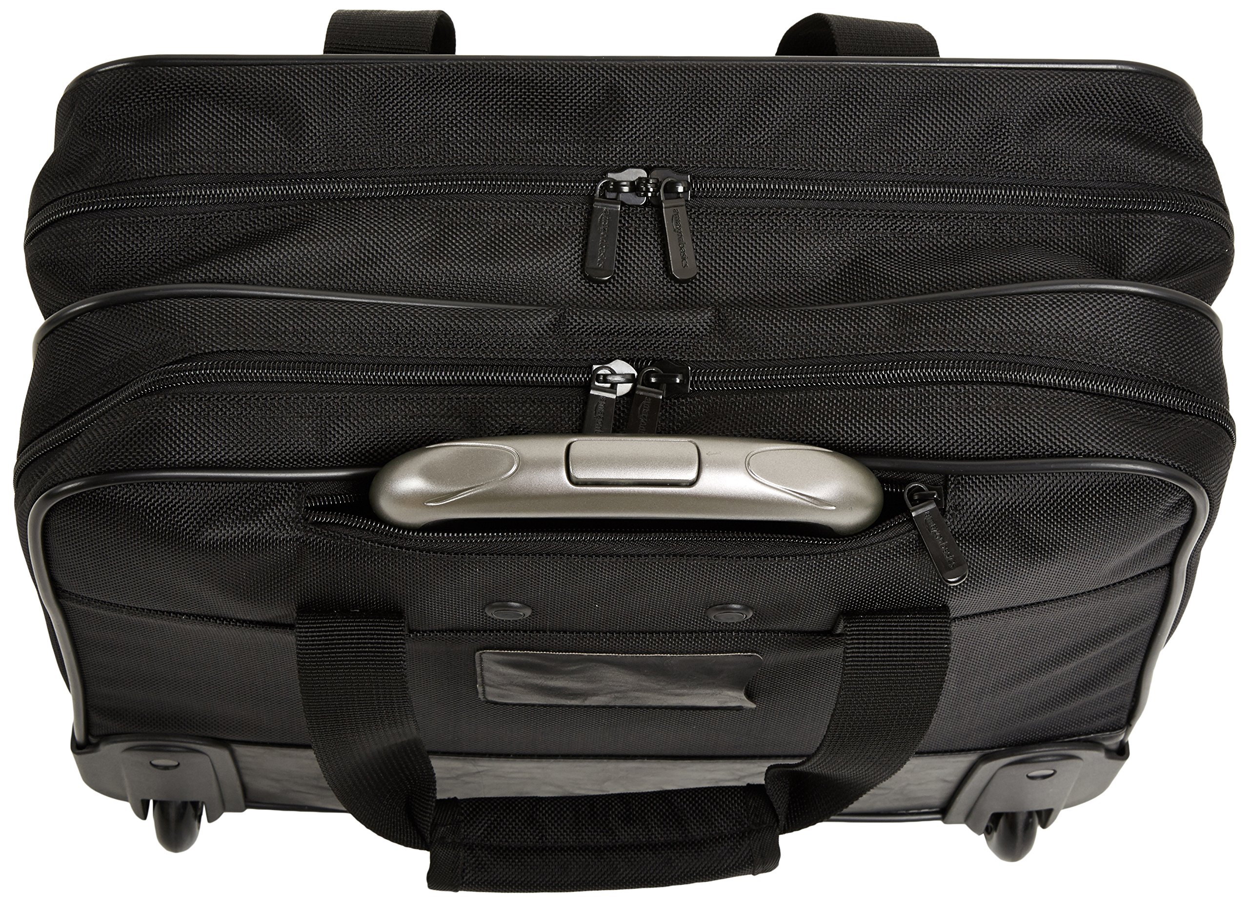 Amazon Basics Rolling Laptop Case, 15.6 in, Black