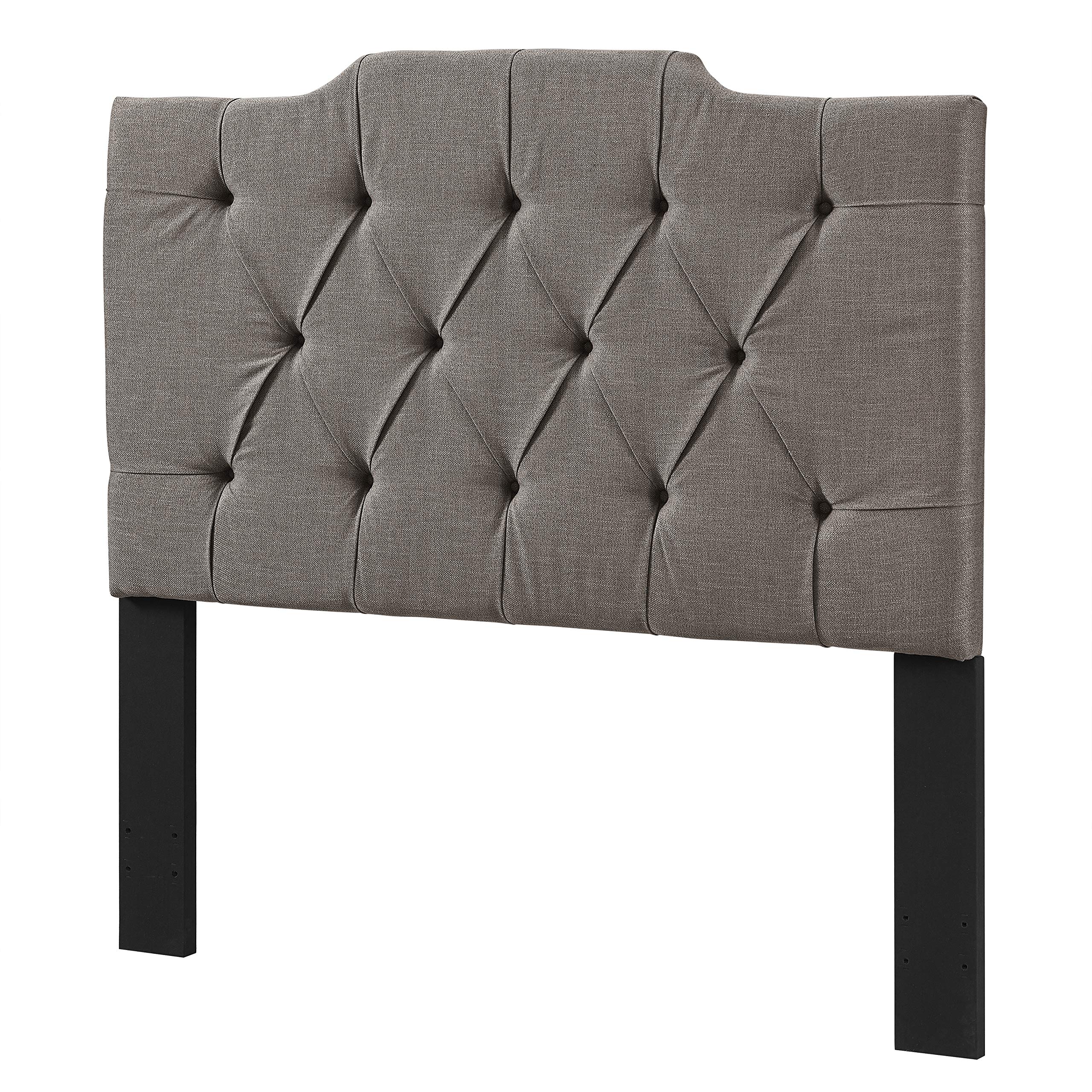 Pulaski Tufted Padded Upholstered Queen Headboard, Full, Grey Pricepulse