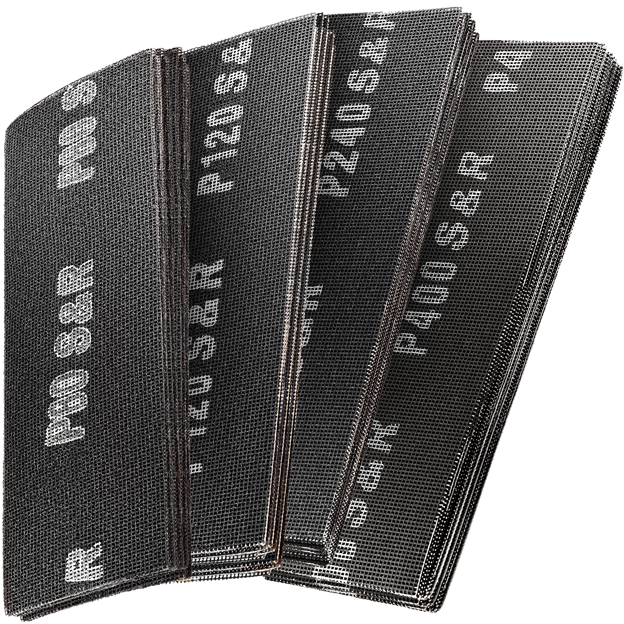 S&R Drywall Sanding Disc Set – 40x Mesh Sheets (P80, P120, P220, P400) | 280 x 93 mm | Silicon Carbide Grain | For Drywall, Wood, Metal & Plaster