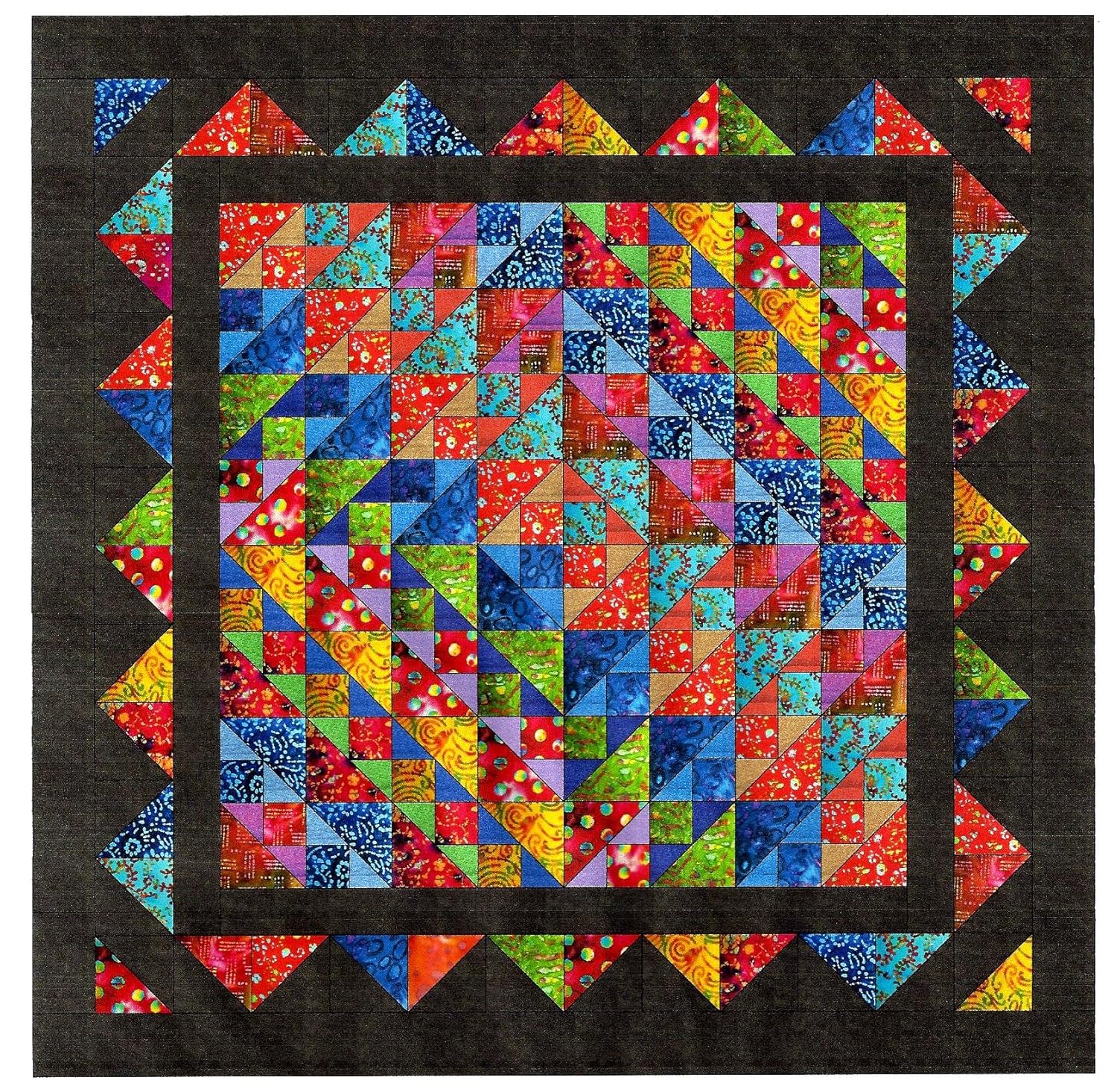 Amazon.com: Easy Quilt Kit Brilliant Diamond Batiks/EXPEDITED SHIPPING:  Beauty