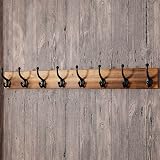 WEBI Rustic Coat Rack Wall Mount with 8 Cast Iron Hooks Brown 2 Packs view 7
