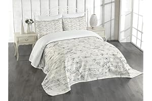 Ambesonne Airplane Bedspread, Old Fashioned Transportation Hand Drawn Style Vintage Pattern, Decorative Quilted 3 Piece Coverlet Set with 2 Pillow Shams, Queen Size, Olive Green