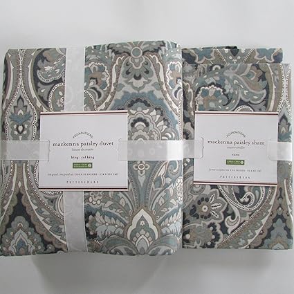Buy Pottery Barn Mackenna Paisley Duvet King Cali King Two Euro