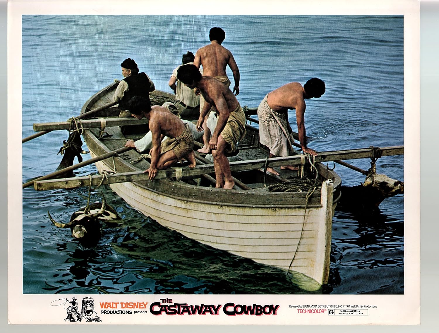MOVIE POSTER: Castaway Cowboy- James Garner-Vera Miles-Robert Culp-11x14-Color-Lobby Card