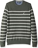Nautica Long Sleeve Striped Crew Neck Sweater