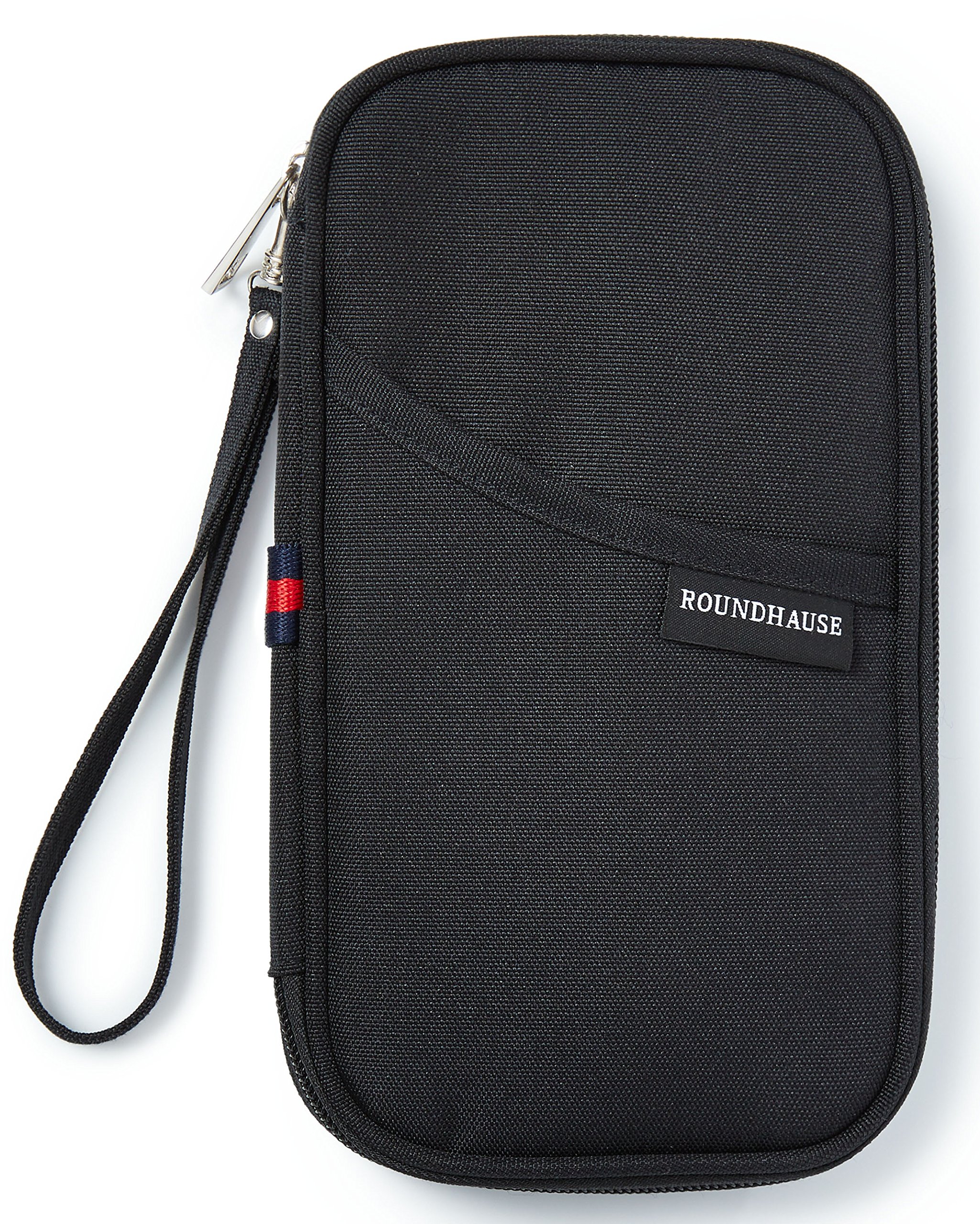 Quality Multi Purpose Travel Document Boarding Pass Organiser Passport Wallet Ticket Credit Card Holder W/Detachable Key Holder (Black)