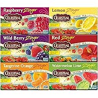 Celestial Seasonings Herbal Tea Variety Pack, Hibiscus Tea Set with Raspberry, Lemon, Wild Berry, Red, Tangerine Orange, And