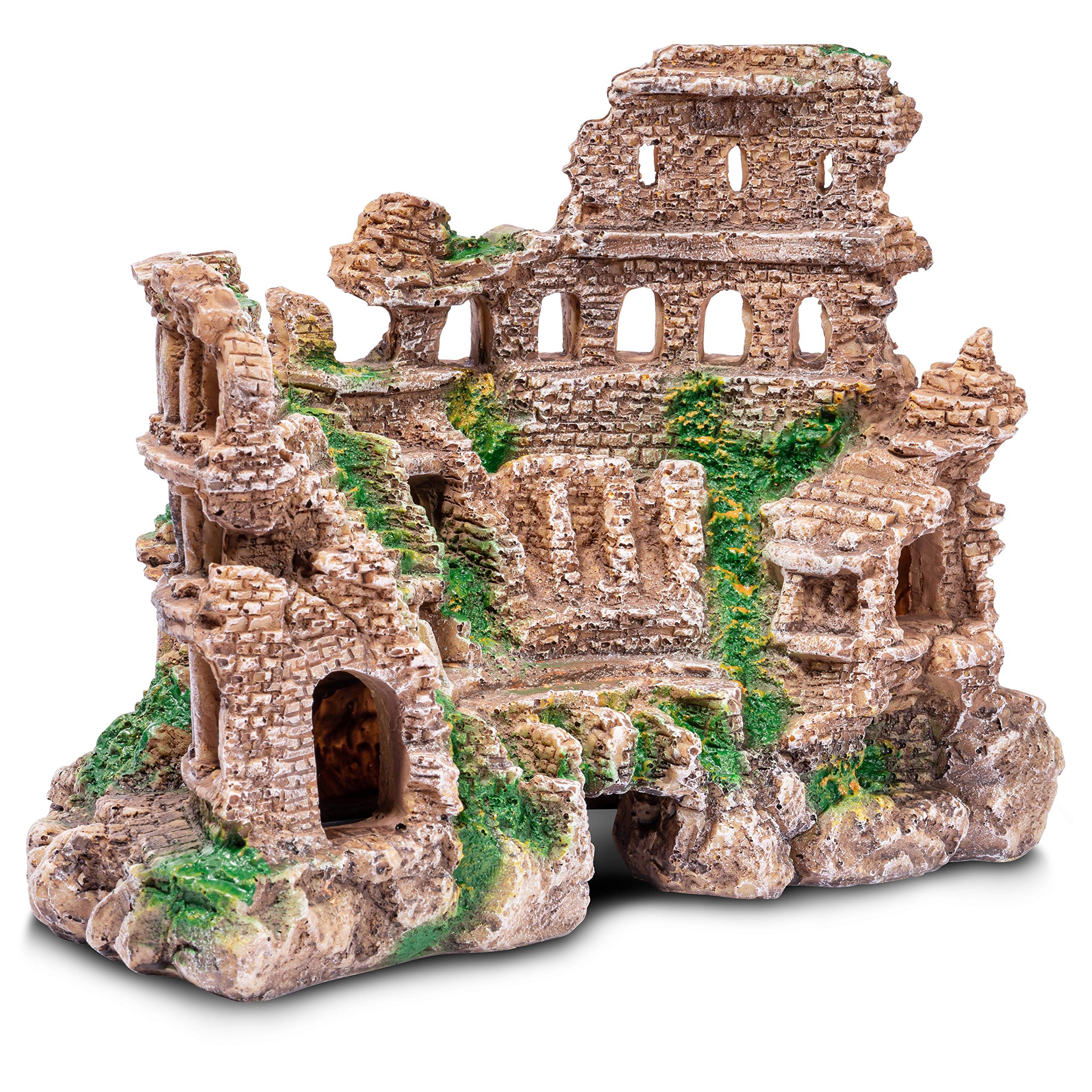 Aquatic Planet Roman Colosseum Pillars Gladiators Aquarium Ornament Fish Tank Decoration