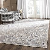 SAFAVIEH Patina Collection Area Rug - 5'1" x 7'6", Taupe & Blue, Vintage Oriental Design, Non-Shedding & Easy to Clean, Ideal