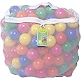 Click N' Play Ball Pit Balls for Kids, Plastic Refill Balls, 200 Pack, Phthalate and BPA Free, Includes a Reusable Storage Ba
