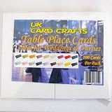 UK Card Crafts 100 x Smooth White Blank Wedding Place Cards 250gsm view 2