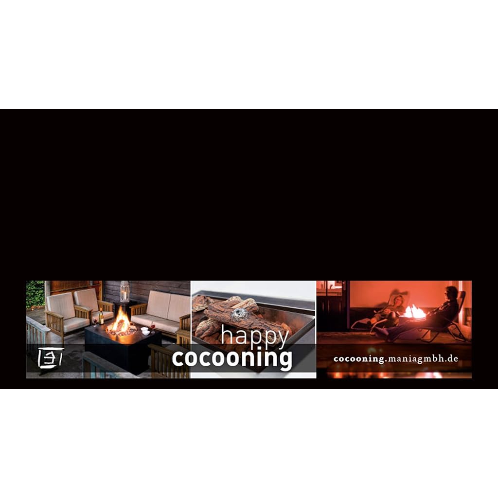 M A N I A Feuertisch für den Garten – Gas Feuerstelle ohne Rauch